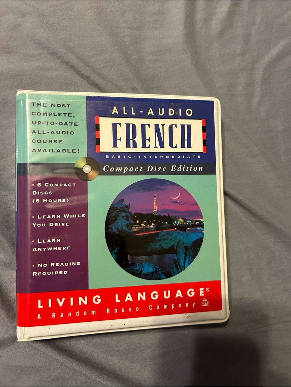 Living Language All Audio French Basic Intermediate 6 CDs + Guide Random House